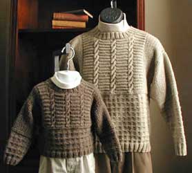Lisa Knits Father-Son Sweater Set