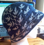 Malabrigo Arroyo Yarn prussia blue hat