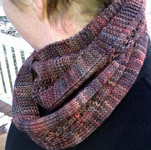 Malabrigo Arroyo Yarncolor chispas cowl neck scarf