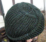 handknit cap, hat; Malabrigo Worsted Merino Yarn color VAA #51