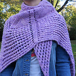 Beeton Lace Shawl; Malabrigo Worsted Merino Yarn, color orchid 34