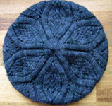 handknit hat, cap, beret;