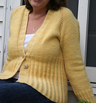 knit raglan cardigan sweater; Malabrigo Worsted Merino Yarn color pollen #19