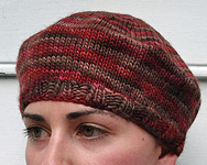 handknit tam, cap;