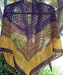 hand knitted scarf/shawl