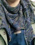 hand knitted scarf/shawl made with Malabrigo Sock Yarn  color candombe