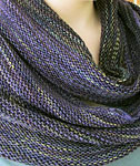 hand knit shawl/scarf with Malabrigo sock yarn color violeta africana