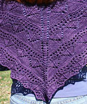 hand knit shawl/scarf with Malabrigo sock yarn color violeta africana