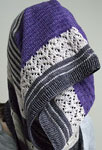 hand knit shawl/scarf with Malabrigo sock yarn color violeta africana