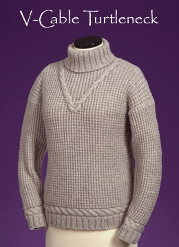 Vermont Fiber Designs V-Cable Turtleneck #115