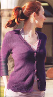 Jo Sharp Knitting Pattern Book Nine - Saturday.  Jo Sharp Soho Summer DK Cotton knitting yarn.