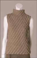 Adrienne Vittadini Carmela Diagonal Stitch Shell knitting pattern